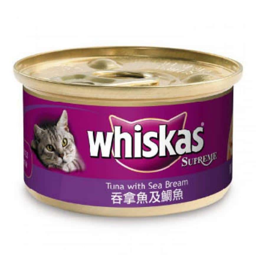 whiskas偉嘉 極品貓罐頭 吞拿魚及鯛魚 85g (圖片2)