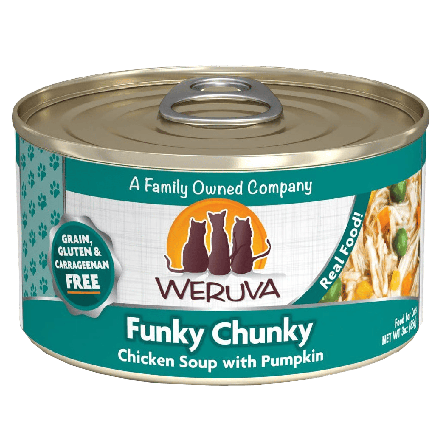 WeRuVa 貓罐頭 主食罐 無骨及去皮雞胸肉、南瓜 Funky Chunky 85g (深綠) (001041) (圖片2)
