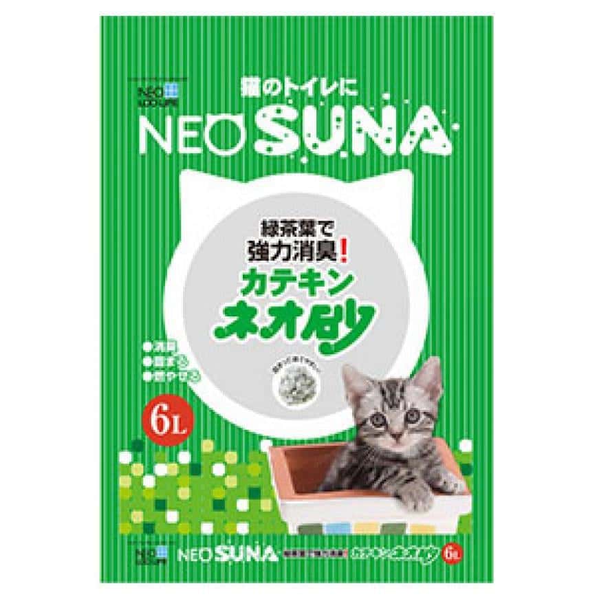 日本NEO SUNA綠茶葉 紙貓砂 6L (綠色) TBS (圖片2)