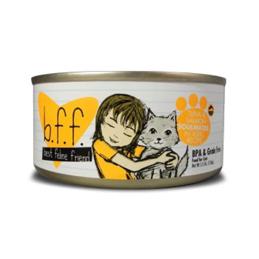 b.f.f. 主食貓罐頭 野生吞拿魚及三文魚 85g (橙黃) (001079) (圖片2)