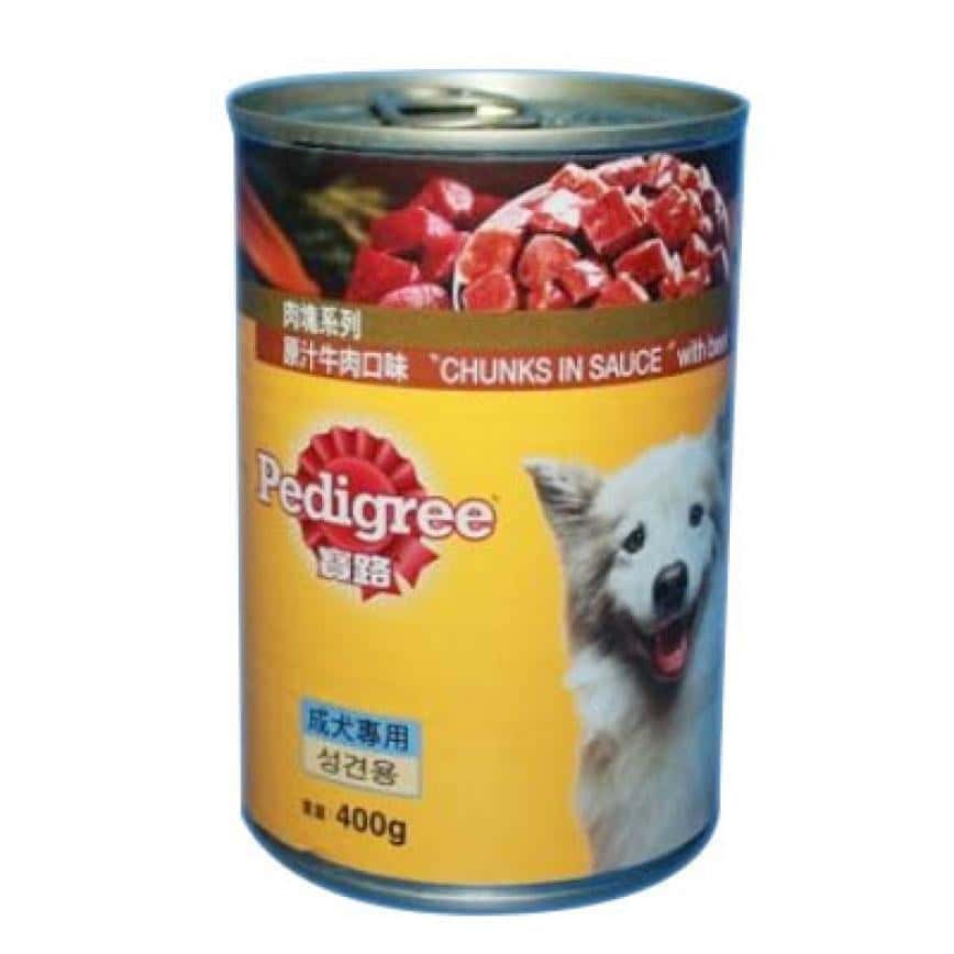 Pedigree寶路 狗罐頭 原汁牛肉塊 400g (圖片2)