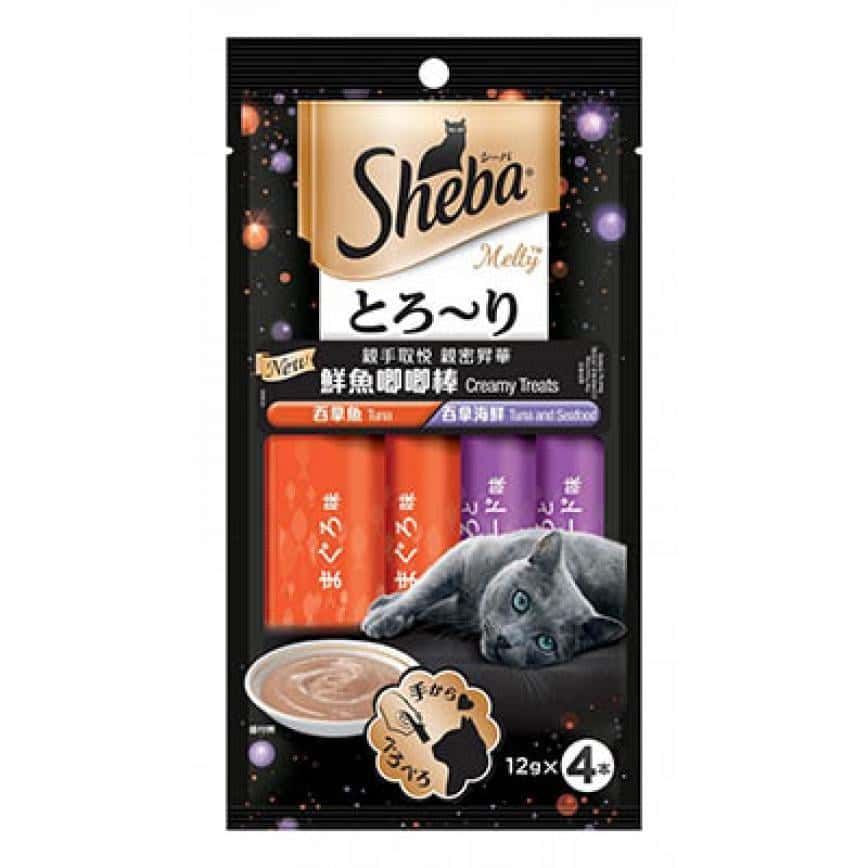 日本Sheba 貓肉泥 吞拿魚拼吞拿海鮮 12g 4本入 (10193722) (圖片2)