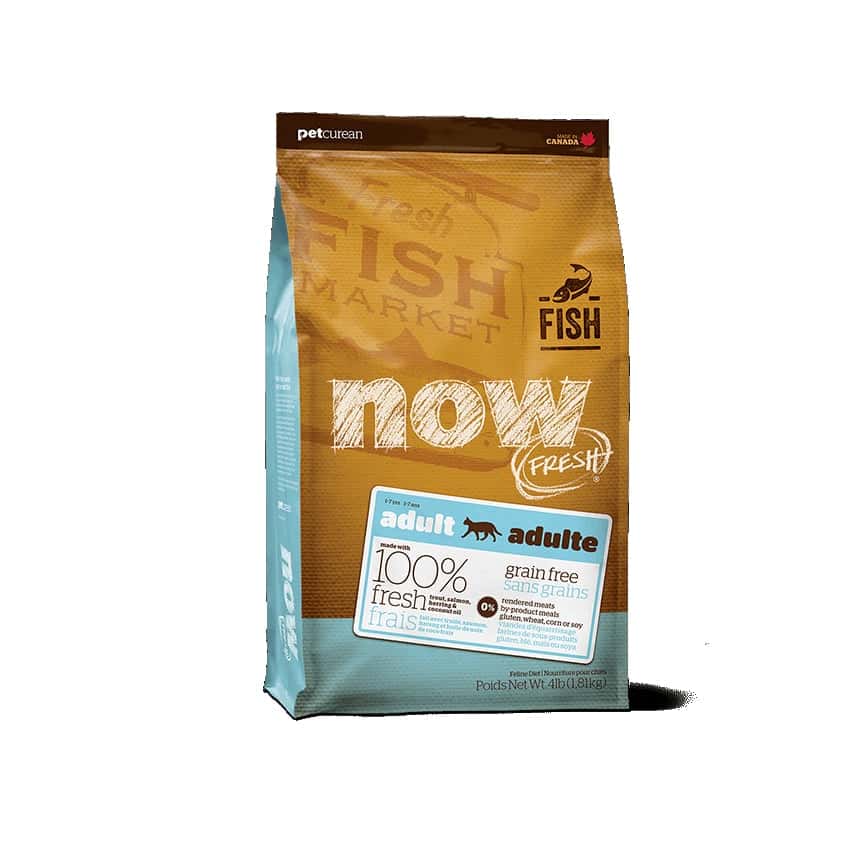 now FRESH 貓糧 無穀物成貓魚肉配方 鱒魚三文魚及希靈魚 4lb 黃粉藍 (2302504) (圖片2)