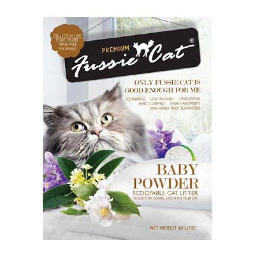 Fussie Cat高竇貓 礦物貓砂 爽身粉味 10L (FCLB2) (圖片2)