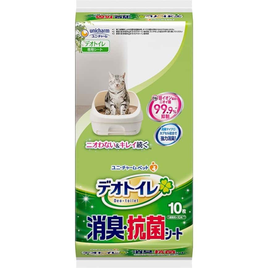 Unicharm 日本1週間消臭抗菌寵物尿墊 原味 貓砂盆專用 10枚 (ucb2) (圖片2)