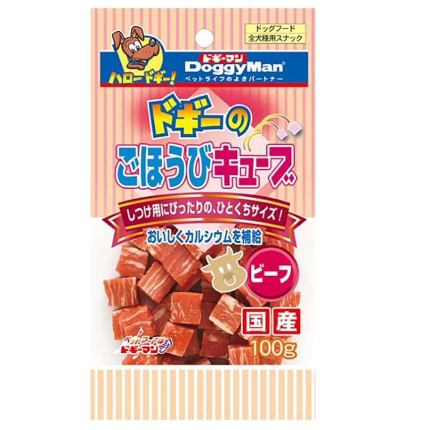 DoggyMan 日本狗零食 高級雪花牛肉粒 100g (犬用) (圖片2)
