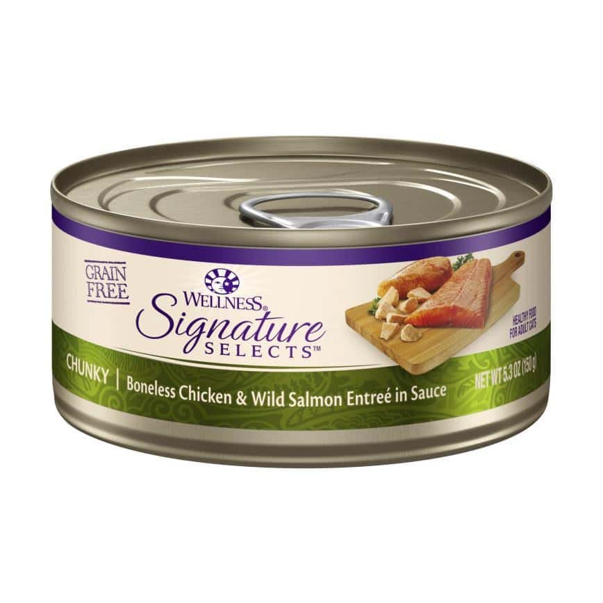 WELLNESS 貓罐頭 無穀物 S.S.名廚精選系列 厚切無骨雞肉及三文魚 5.3oz 150g (5066) (圖片2)
