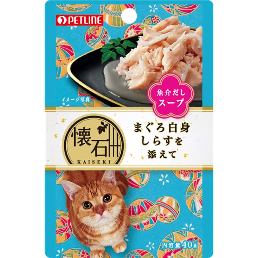 日本Petline 懷石料理 貓餐包 水分補給 金槍魚+鰹魚 40g (KP6) (圖片2)