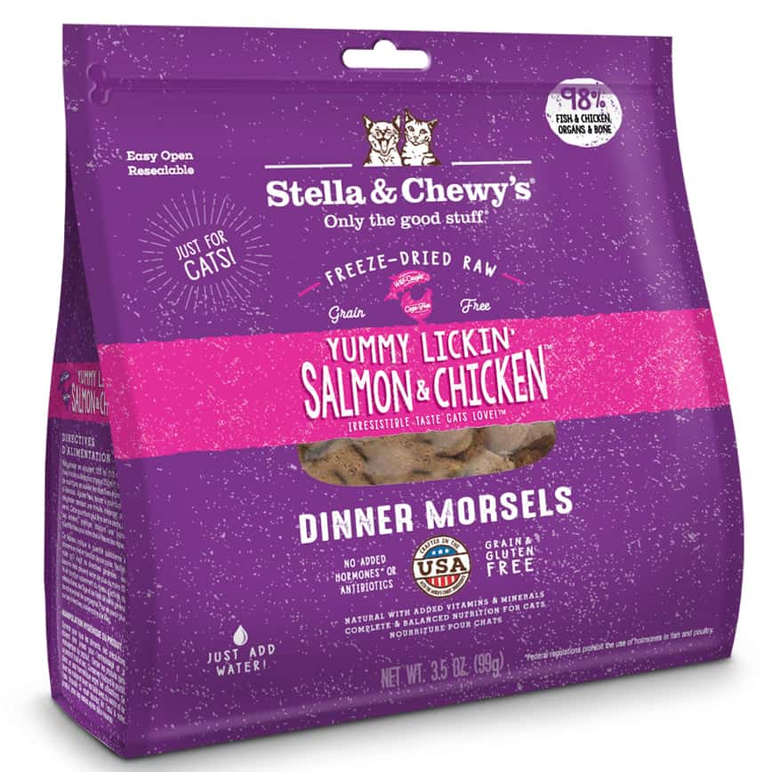 Stella & Chewy's 貓糧 Dinner Morsels 凍乾生肉主食糧 三文魚及雞肉配方 3.5oz (SC041) (圖片2)