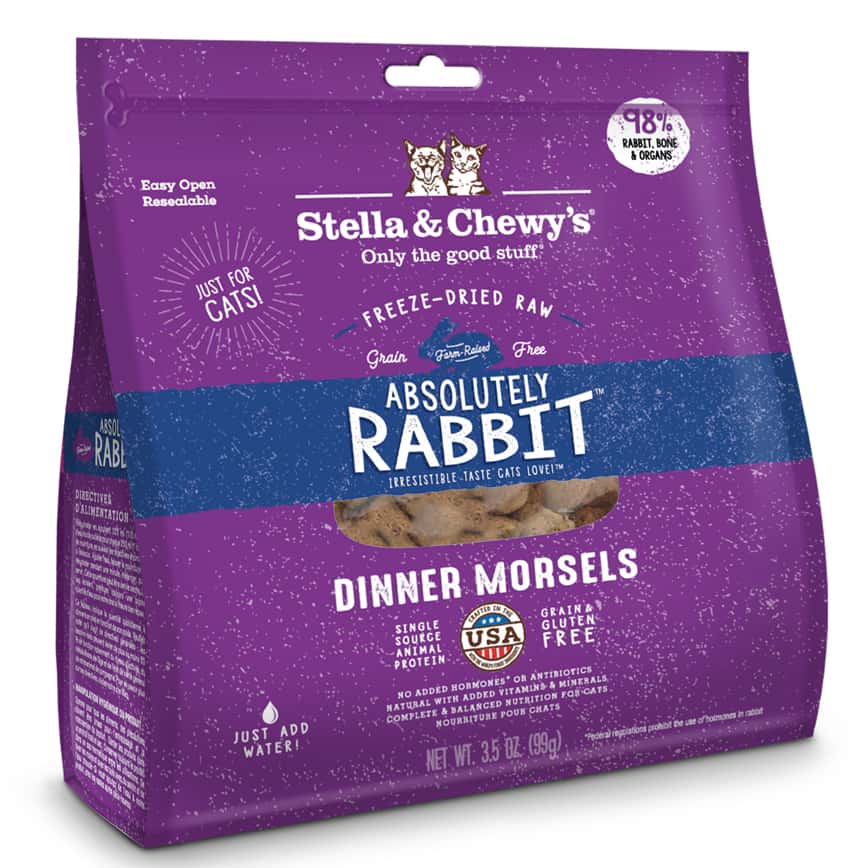 Stella & Chewy's 貓糧 Dinner Morsels 凍乾生肉主食糧 兔肉配方 3.5oz (SC086) (圖片2)