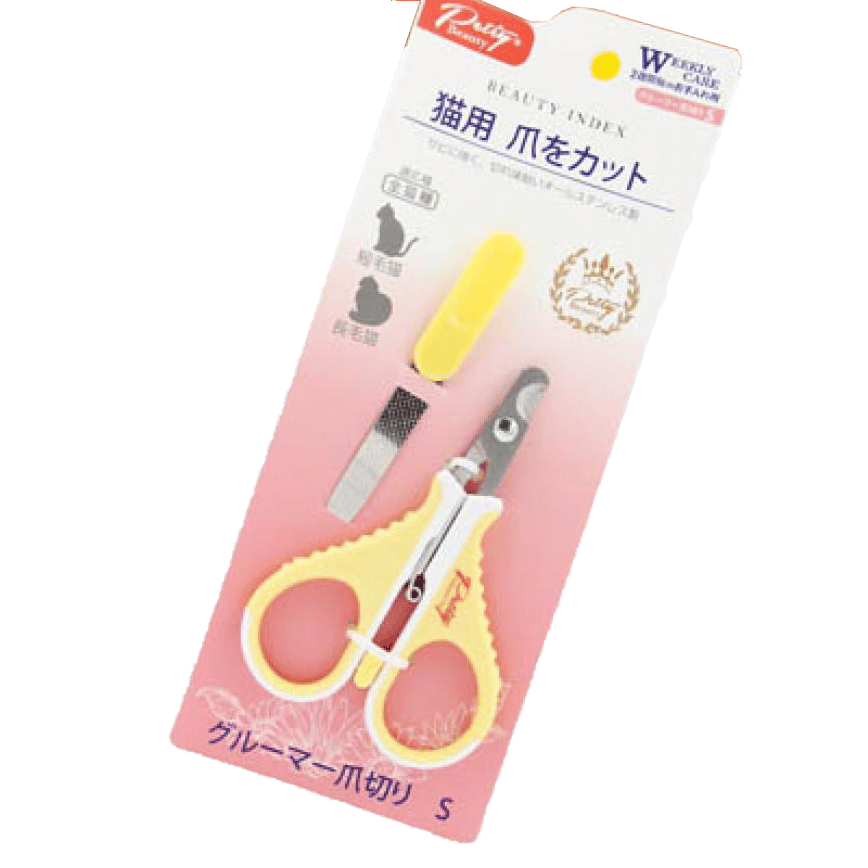 Petiy Beauty 用具嚴選 剪刀型指甲鉗連銼刀套裝 貓貓專用 (Y91127) (圖片2)