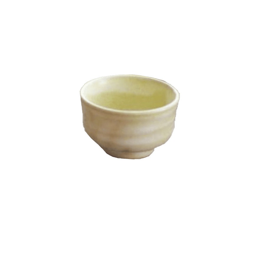 日本清酒杯 美濃燒 白唐津清酒杯 黃色 2本入 (圖片2)