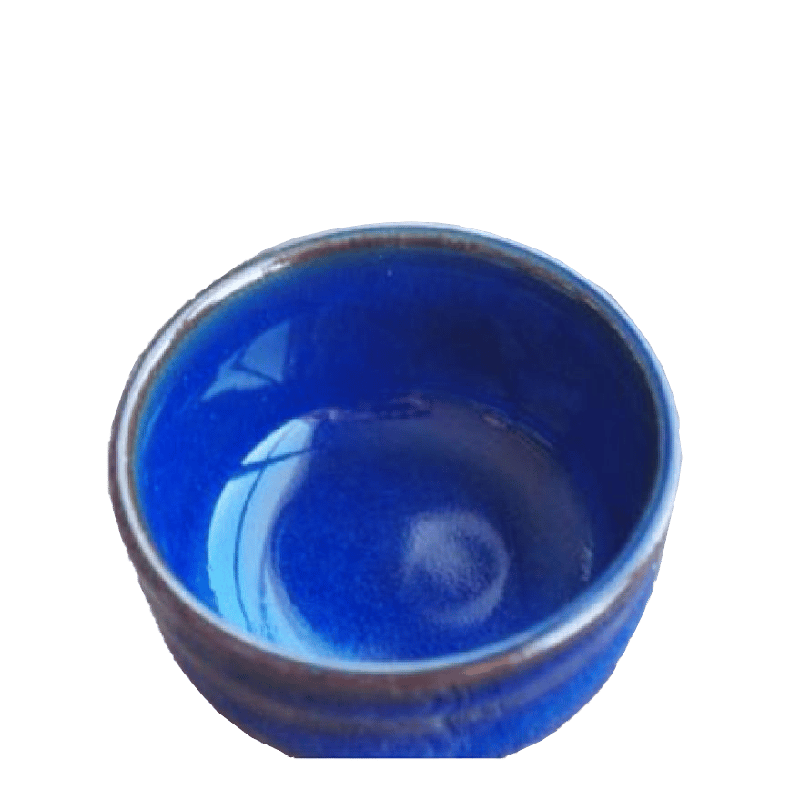 日本清酒杯 美濃燒 平丸清酒杯 藍色 2本入 (圖片2)