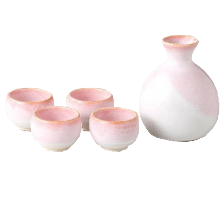 日本美濃燒 桜ながし 清酒器套裝 (55-55-41) (圖片2)