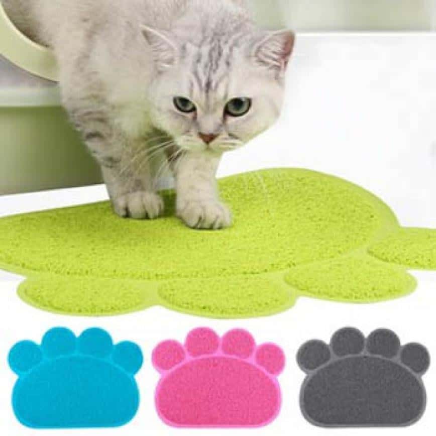 防滑防貓砂噴濺 貓咪蹭腳地墊 (顏色隨機) (圖片2)