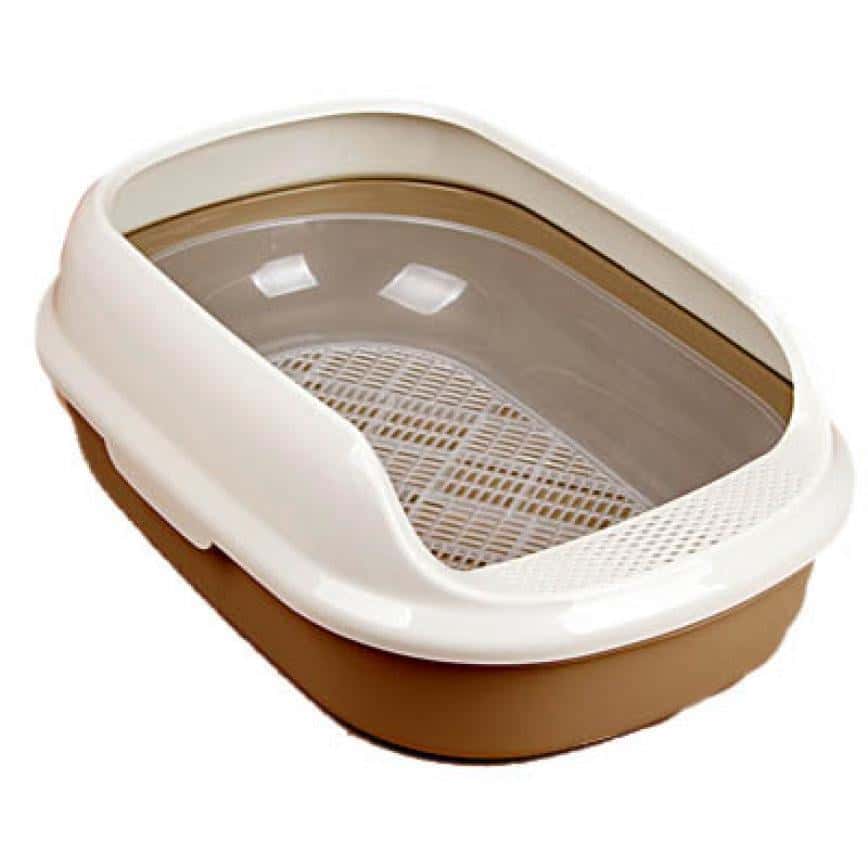 防噴濺高級雙層木砂貓砂盆 長方型 (咖啡) (圖片2)