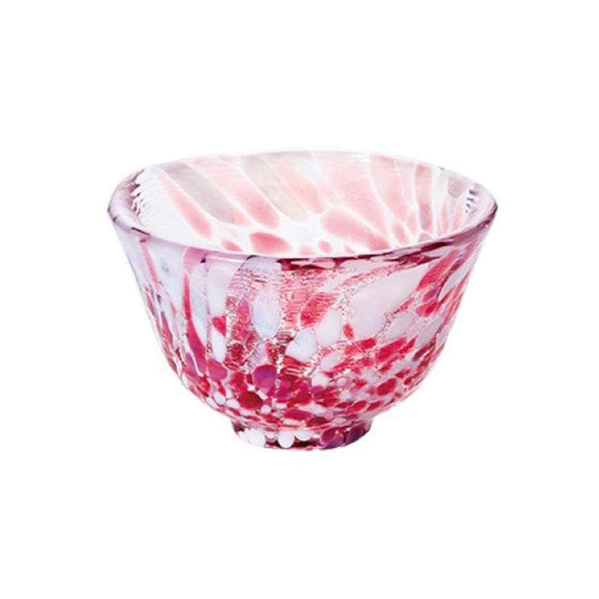 日本清酒杯 津輕びいどろ 櫻吹雪 F-79470 (圖片2)