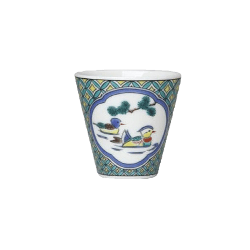 日本清酒杯 九谷燒 猪口 おしどり 1個入 (圖片2)