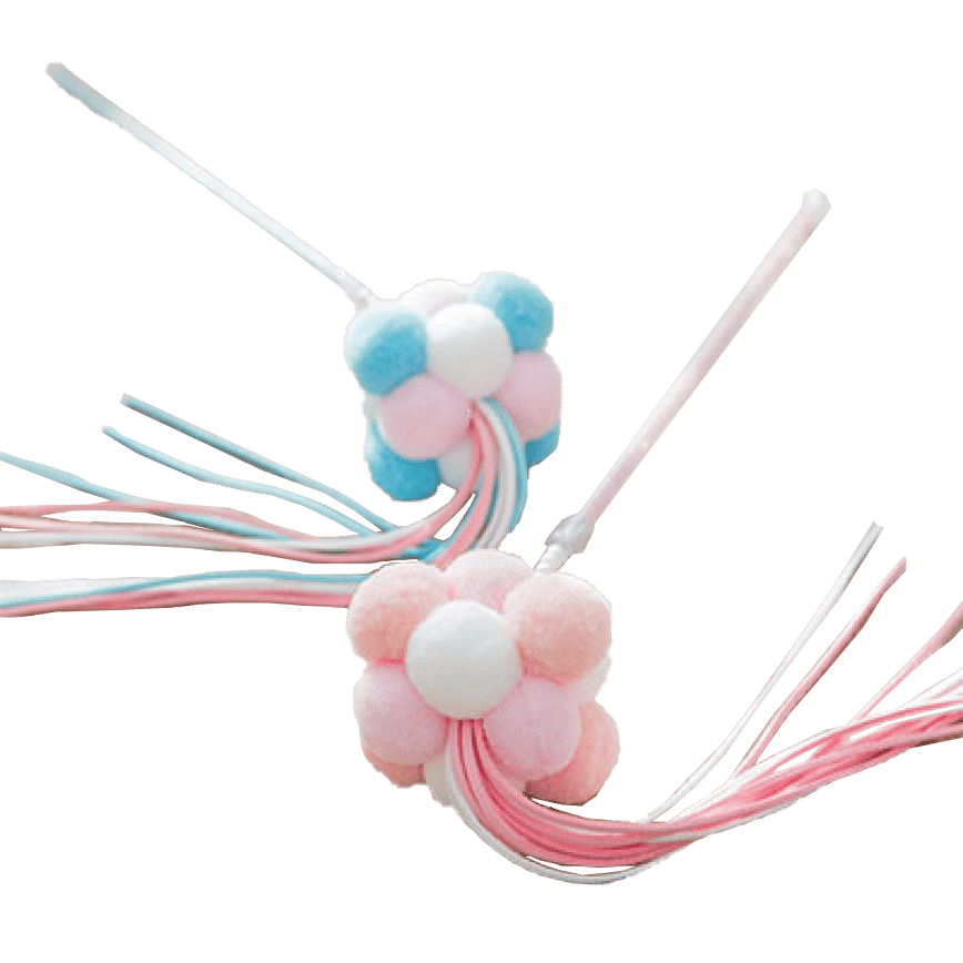 HelloDOG 玩具嚴選 仙女流蘇鈴鐺逗貓棒 (顏色隨機) (圖片2)