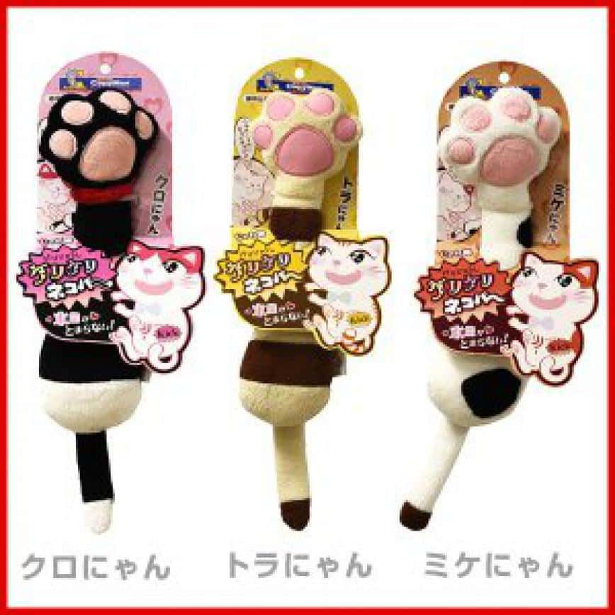 DoggyMan 日本貓玩具 貓咪踢踢 貓爪抱枕 (黑白紋) (圖片2)