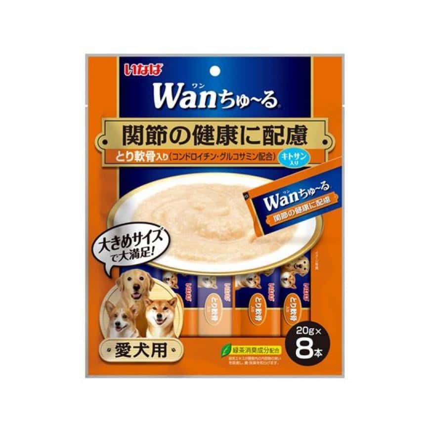 日本INABA狗狗肉泥餐包 關節健康配慮 雞肉及雞軟骨肉醬 160g (橙) (TDS-11) (停售) (圖片2)