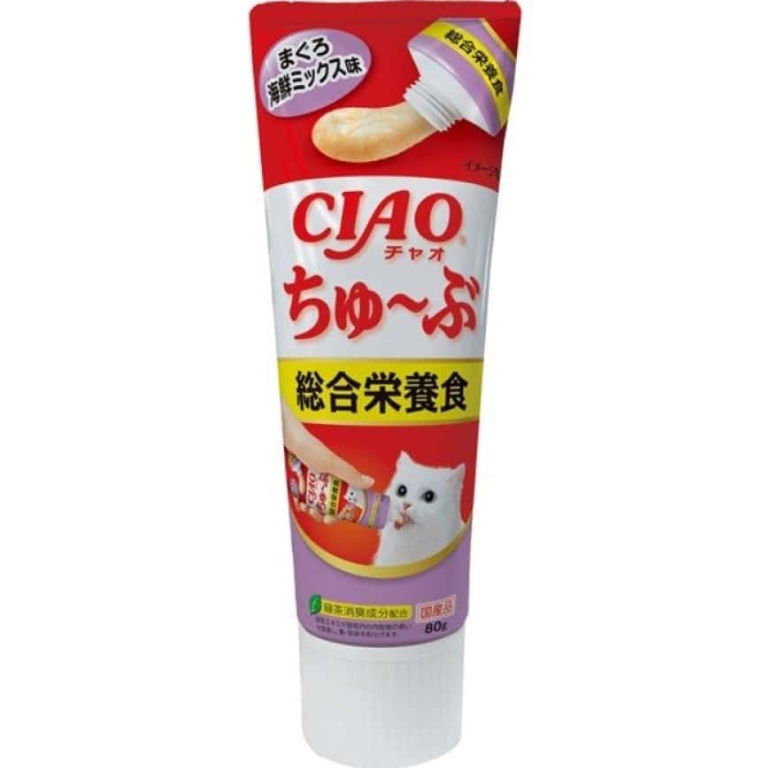 CIAO 日本貓用營養膏 乳酸菌營養膏 綜合營養Mix金槍魚海鮮味 80g (淺紫) (CS-157) (圖片2)