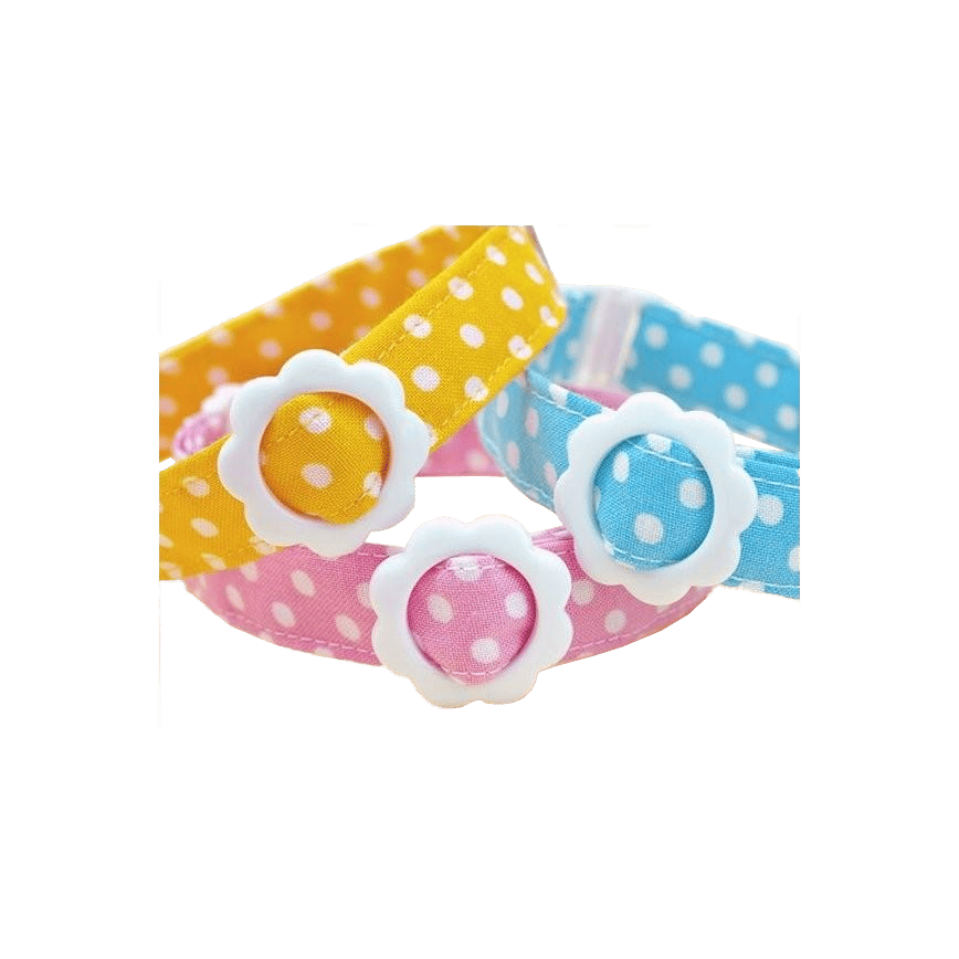 日本和風波點 花花扣 貓貓頸帶 L碼 (顏色隨機) (圖片2)