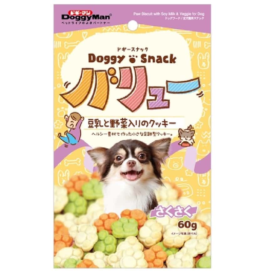 DoggyMan 日本狗零食 牛奶及蔬菜健康小餅乾 60g (圖片2)