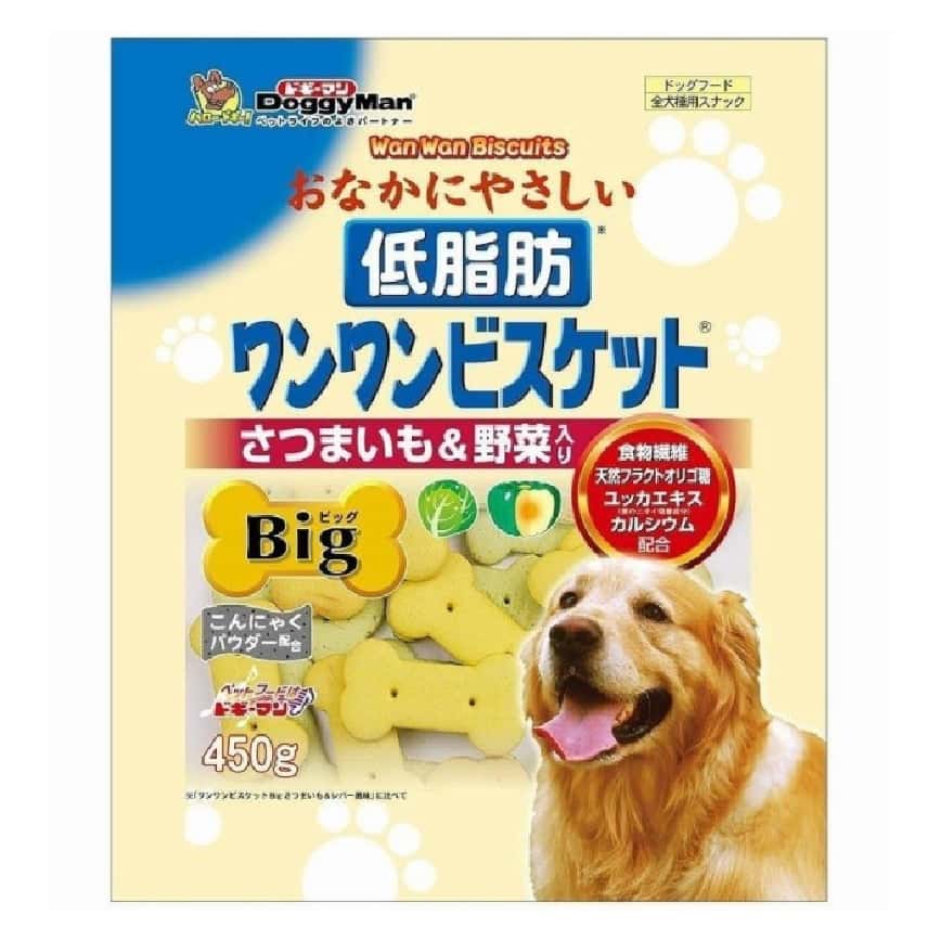 DoggyMan 日本狗零食 低脂健康小餅乾 番薯及野菜 450g (犬用) (圖片2)