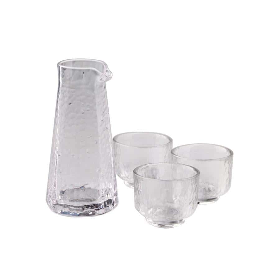 日式清酒杯 玻璃酒杯酒瓶套裝 一瓶三杯 (圖片2)