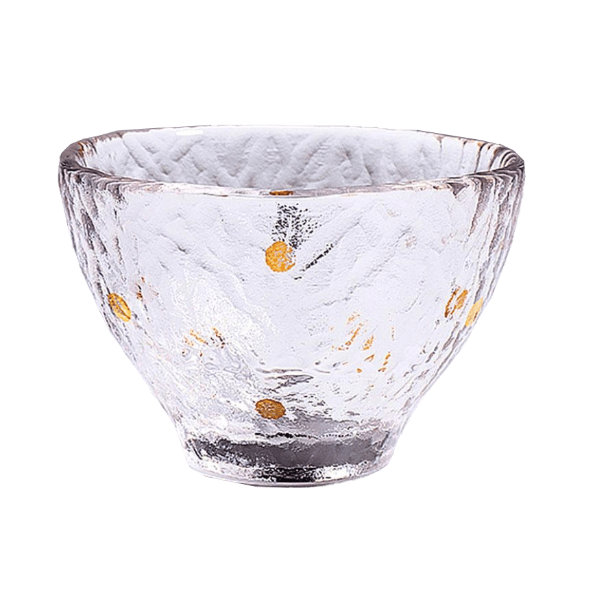 日式清酒杯 加厚錘目紋 2個入 波點金企口 (圖片2)