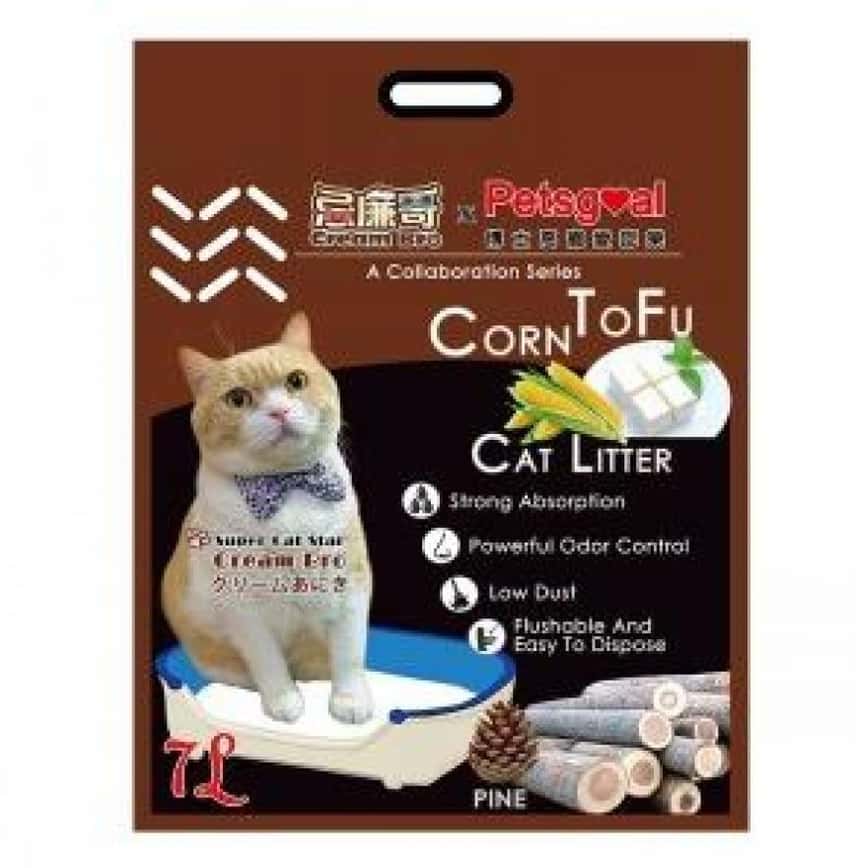 PETSGOAL X 忌廉哥 玉米 豆腐貓砂 松木 7L (橙) (CB202123) (圖片2)