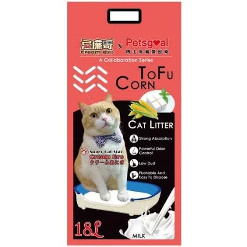 PETSGOAL X 忌廉哥 玉米 豆腐貓砂 原味 18L (紅) (CB202109) (圖片2)