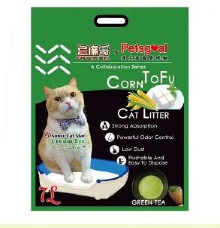 PETSGOAL X 忌廉哥 玉米 豆腐貓砂 綠茶 7L (綠) (CB202130) (圖片2)