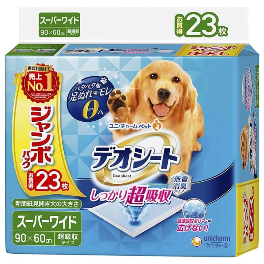 Unicharm 寵物尿墊 狗尿墊 狗尿片 日本柔軟無香超除臭 寵物尿墊 [90*60 XXL碼 23枚] (圖片2)