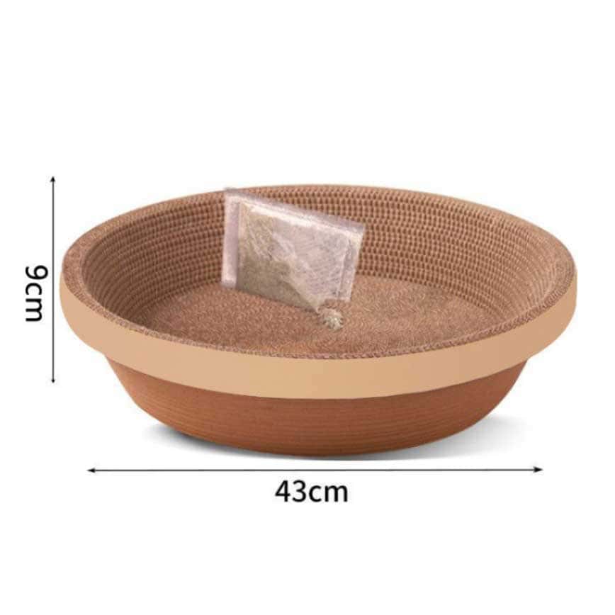 瓦楞紙貓抓板 碗形一層層淺 大號 款式隨機 (直徑43cm) (圖片2)