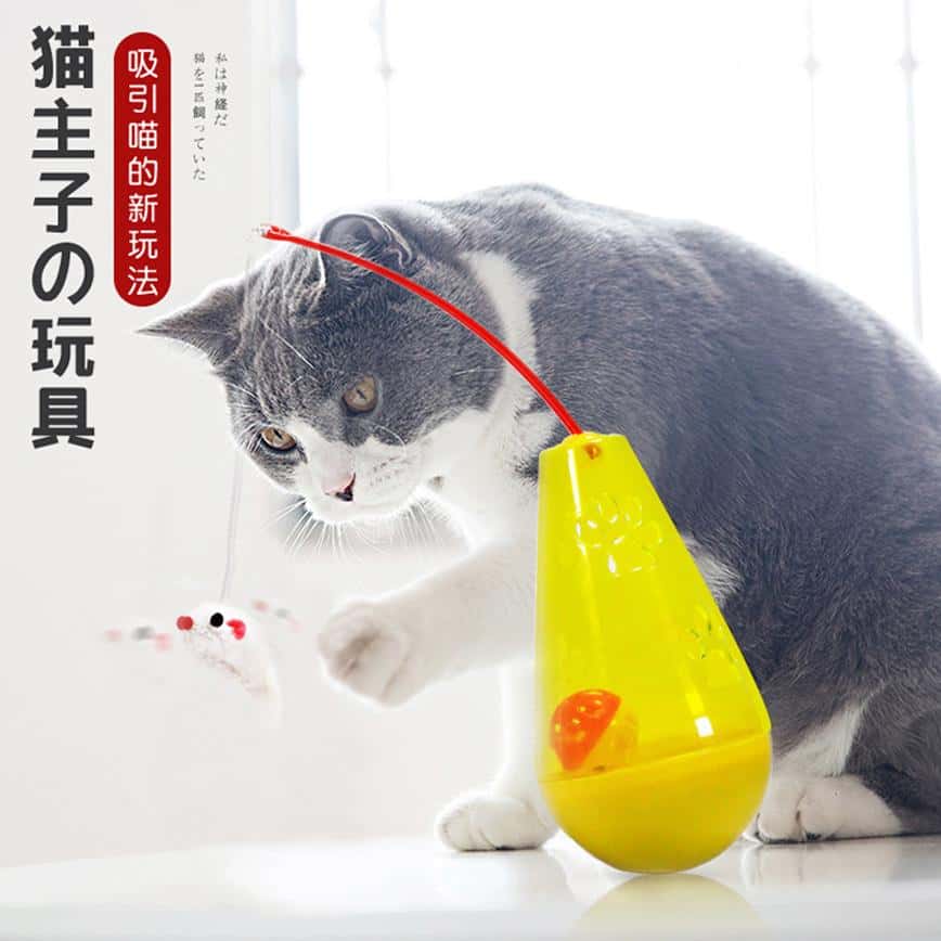 CAT TOY 貓玩具 貓咪吊吊小鼠不倒翁 (顏色隨機) (圖片2)