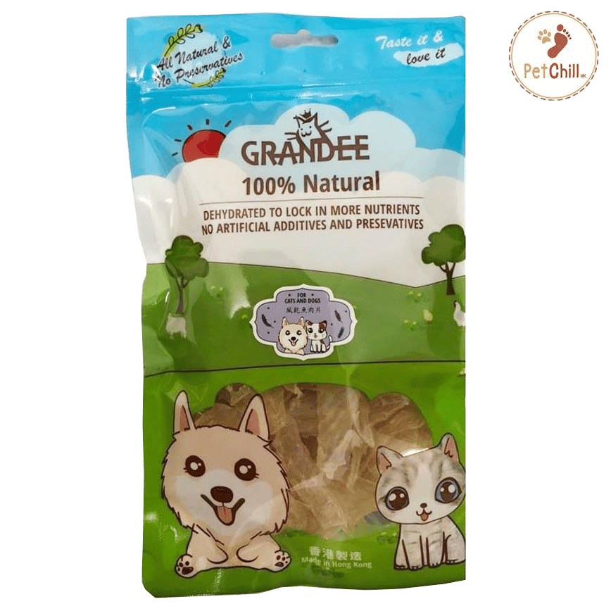 GRANDEE 香港製造 天然風乾小食 純魚肉片 50g (貓犬用) (GD/29) (圖片2)