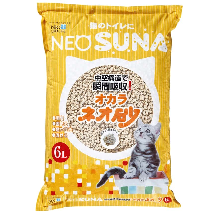日本NEO SUNA 通心 豆腐貓砂 6L (黃色) TBS (圖片2)