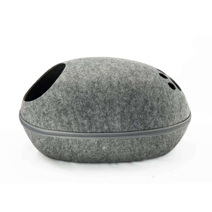 半封閉式毛氈貓睡窩 四季通用可拆洗 顏色隨機 (貓犬用) (圖片2)