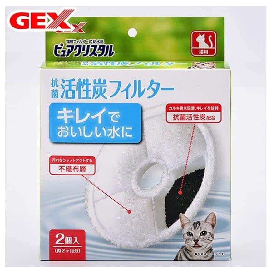 日本GEX 貓用水機活性碳過濾片替換裝 2片裝 (圖片2)