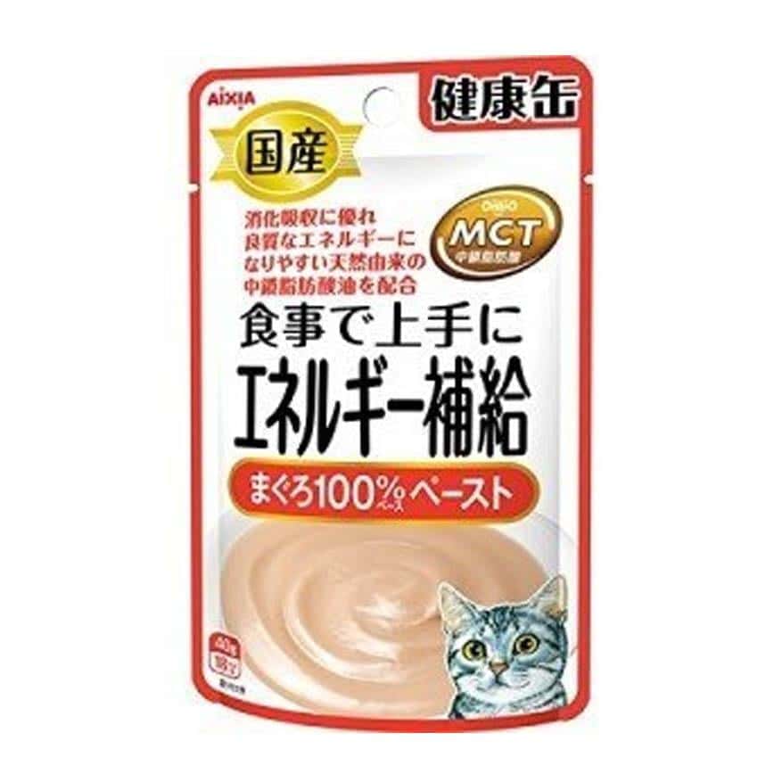 日本AIXIA 愛喜雅 健康缶能量補給濕糧包 吞拿魚味 40g (紅) (圖片2)