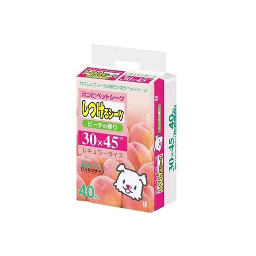 日本Bonbi ILOVEPETS 香桃寵物尿墊 狗尿墊 狗尿片 [30*45 S碼 40枚] (圖片2)