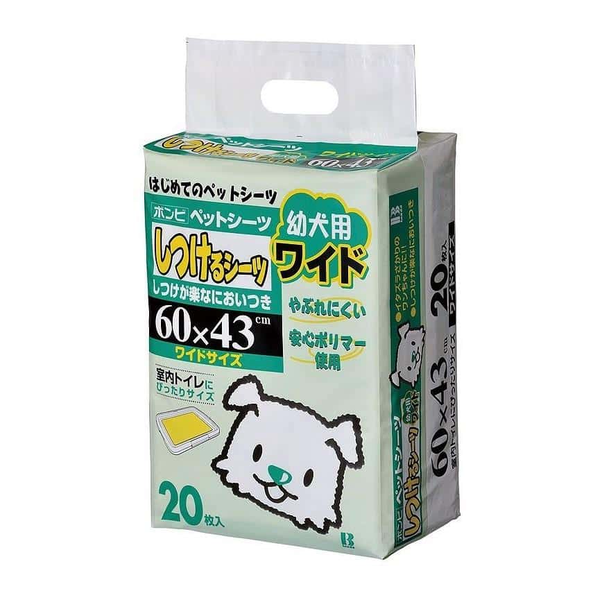 日本Bonbi ILOVEPETS 微香不刺激幼犬適用 寵物尿墊 狗尿墊 狗尿片 [60*43 L碼 20枚入] (粉綠) (圖片2)