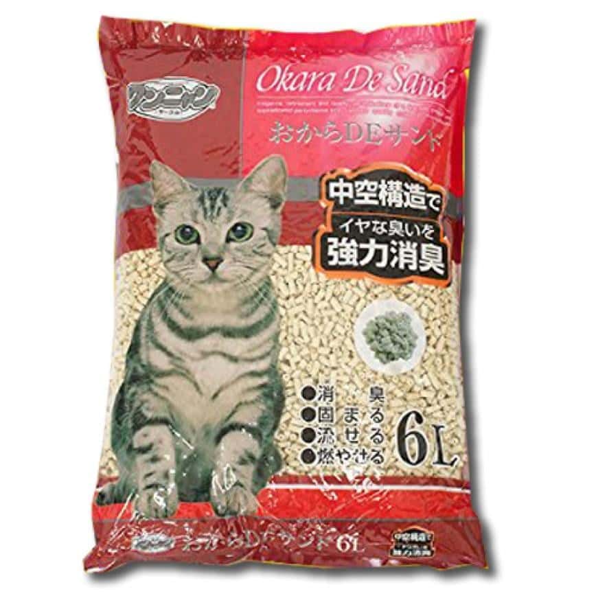 日本ワンニャン Okara De Sand中空強力消臭 豆腐貓砂 6L (紅) (TBS) (圖片2)