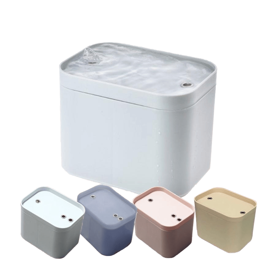 寵物智能電動活氧噴泉長方盒飲水器 (顏色隨機) (圖片2)