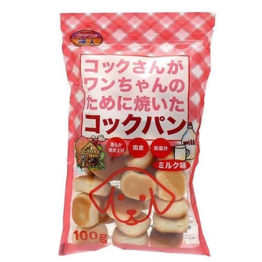 日本Sanmate 狗狗零食 公雞牛奶麵包 100g (紅) (圖片2)