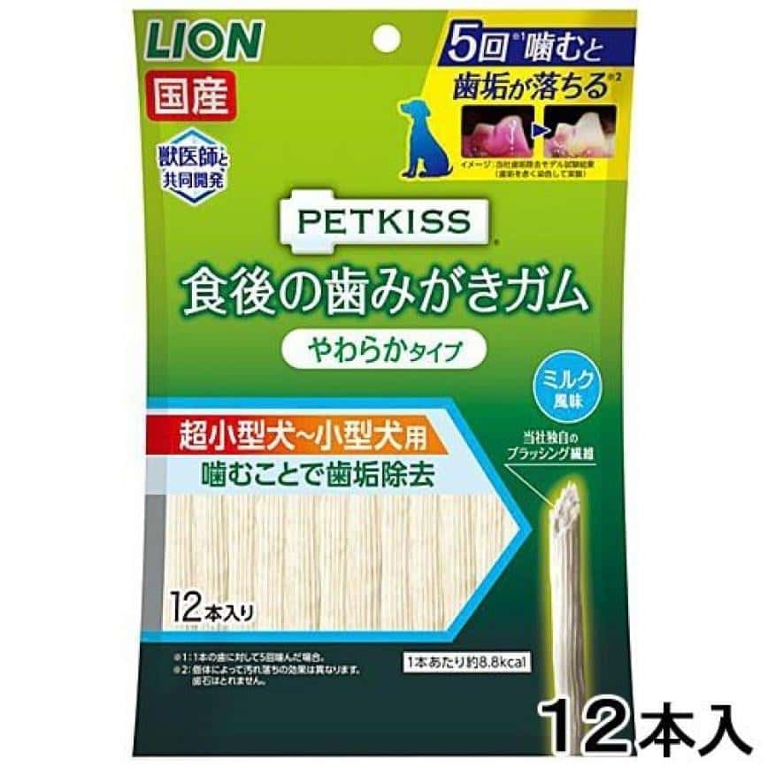 日本LION Pet 狗狗餐後潔齒牙刷軟糖 12本入 (停售) (圖片2)