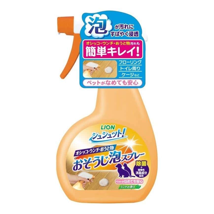 日本獅王LION Pet 寵物除菌清潔家居泡沫噴霧 270ml (橙) (圖片2)