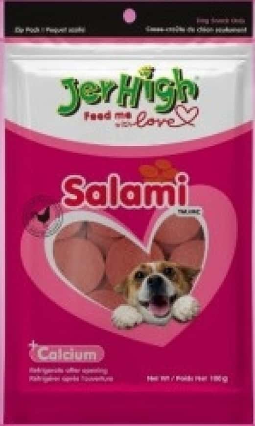 Jerhigh 狗小食 Salami 沙樂美雞肉片 100g (JER01/100) (圖片2)